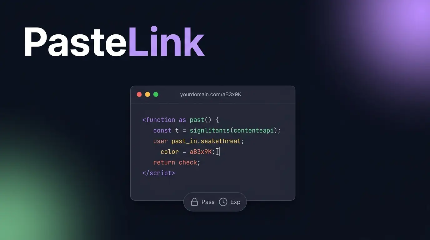 PasteLink - Lightweight Self-Hosted PHP Pastebin Script with Built-in Ad Monetization
